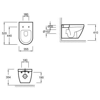 Унитаз подвесной Jacob Delafon Rodin+ EDY102-00